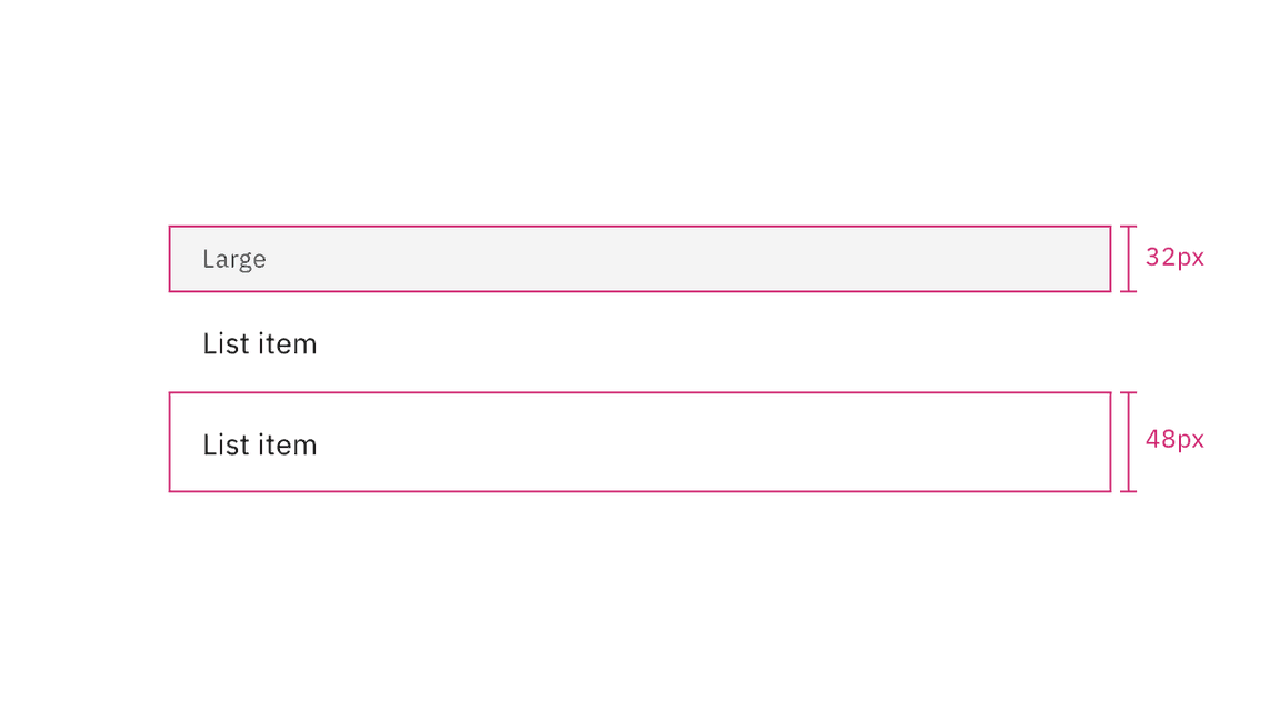 Height sizes for disclosed variant